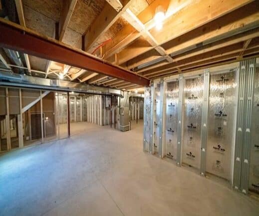 Pre-Studded Basement wall Panels Ready for Finishing | Superior Walls of Central Virginia